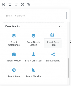 event blocks