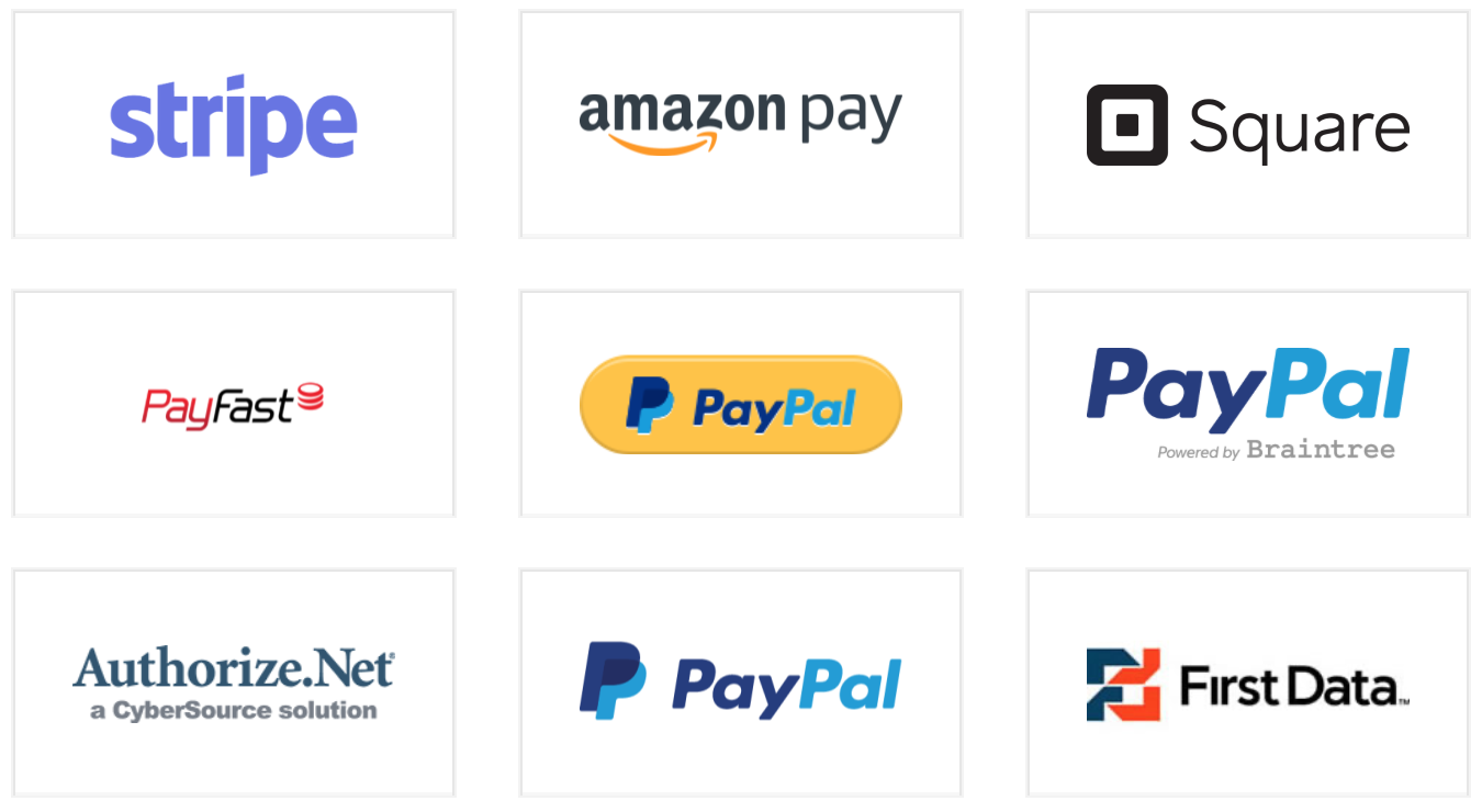 Showing a grid of different payment gateway extensions offered by WooCommerce.